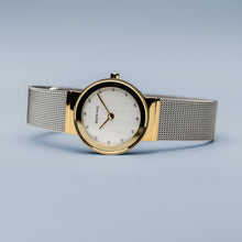 Load image into Gallery viewer, Bering Classic Polished Gold Silver Mesh Watch