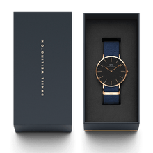 Load image into Gallery viewer, Daniel Wellington CLASSIC 36 BAYSWATER RG BLACK