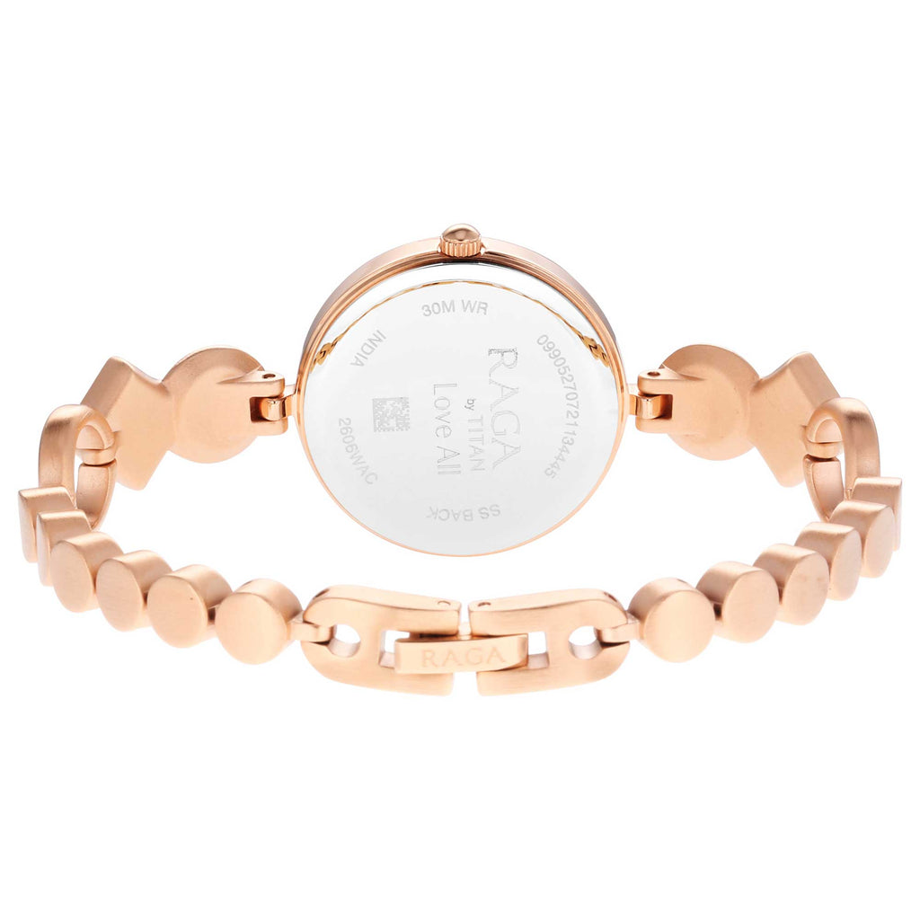 Titan Love All Pink Dial Analogue Metal Strap Watch for Women