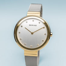 Load image into Gallery viewer, Bering Classic Polished Gold Silver Mesh Watch