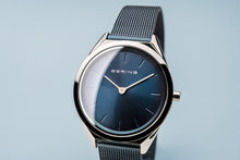 Load image into Gallery viewer, Bering Ultra Slim Blue Mesh Watch