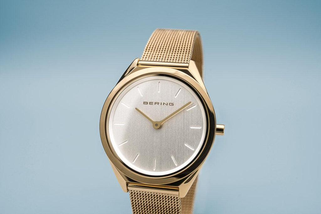 Bering Ultra Slim Polished Gold Watch