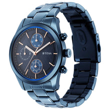 Load image into Gallery viewer, Titan Neo Splash Blue Dial Analogue Quartz Stainless Steel Strap watch for Men