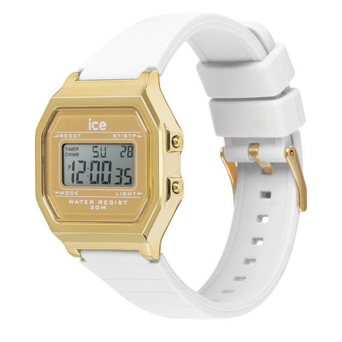 ICE digit retro - White gold