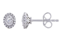 Load image into Gallery viewer, Stud Earrings with 0.20ct Diamonds in 9K White Gold