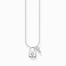Load image into Gallery viewer, Necklace lock with key silver