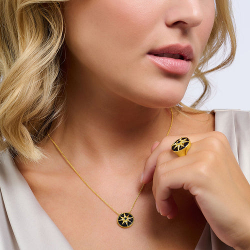 Necklace royalty star colourful stones