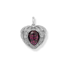 Load image into Gallery viewer, Pendant Red Feather Heart Small