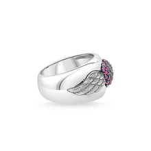 Load image into Gallery viewer, Ring Winged Heart Garnet