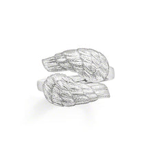 Load image into Gallery viewer, Ring Wrapped Wings Silver