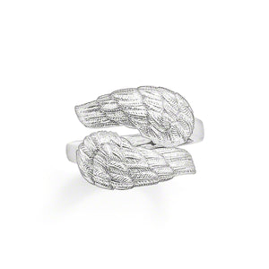Ring Wrapped Wings Silver