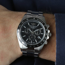 Load image into Gallery viewer, Philip Caribe Black Stainless Steel Bracelet Chronograph
