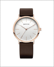 Load image into Gallery viewer, Bering Classic Polished Rose Gold Brown Watch