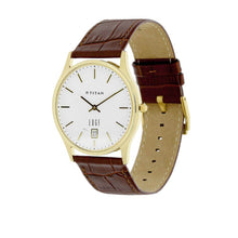 Load image into Gallery viewer, Titan Edge White Dial Analogue with Date Leather Strap Watch for Men