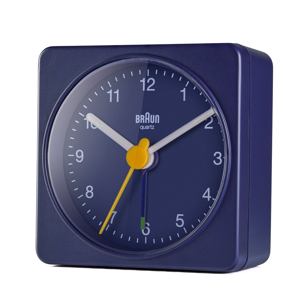 Braun Classic Travel Analogue Alarm Clock Blue