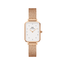 Load image into Gallery viewer, Daniel Wellington Quadro 20X26 Pressed Melrose Lumine Rose Gold &amp; White Watch