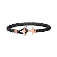 Load image into Gallery viewer, Paul Hewitt Phrep Lite Leather Rose Gold / Black Bracelet - L