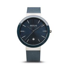 Load image into Gallery viewer, Bering Ceramic Polished Silver Navy Blue Watch