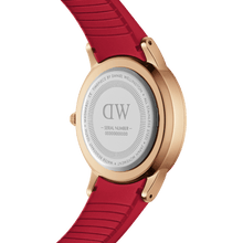 Load image into Gallery viewer, Daniel Wellington Iconic Motion Ruby 40 Rose Gold Red Watch