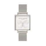 Olivia Burton 3D Butterfly Silver Watch - Silver