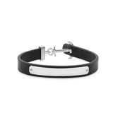 Paul Hewitt Signum Female Engraveable Silver / Black Bracelet - S