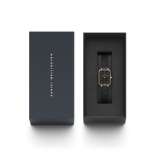 Load image into Gallery viewer, Daniel Wellington Quadro 20X26 Pressed Ashfield Rose Gold &amp; Black Watch