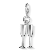 Load image into Gallery viewer, Thomas Sabo Charm Pendant &quot;Champagne Glasses&quot;