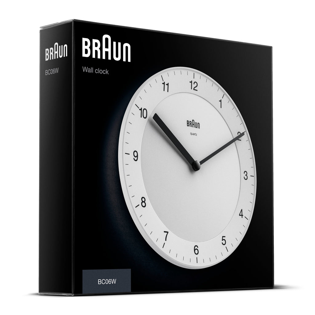 Braun Classic Analogue 20cm Wall Clock White