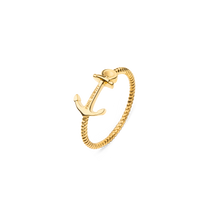 Load image into Gallery viewer, Paul Hewitt Anchor Rope Gold Ring - 52