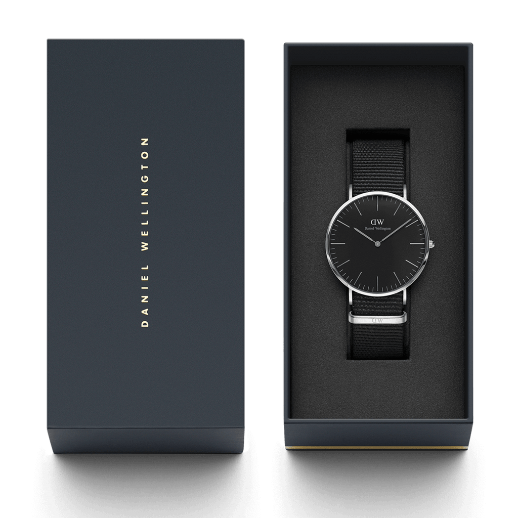 Daniel Wellington Classic 40 Cornwall Silver & Black Watch