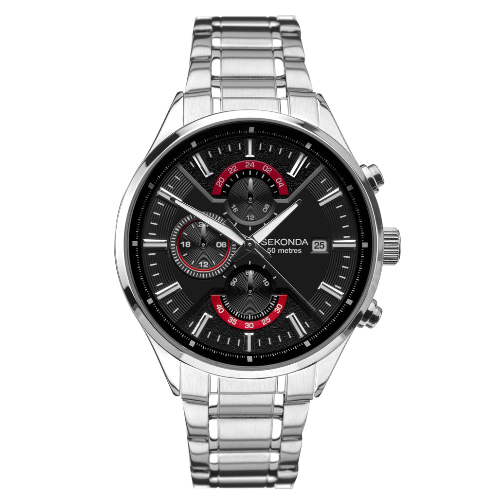 Sekonda Men’s Classic Dual-Time Bracelet Watch