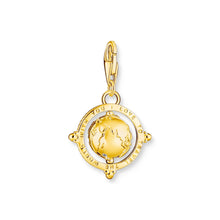 Load image into Gallery viewer, THOMAS SABO Charm Pendant Vintage Globe Gold Multi Stone