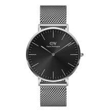 Load image into Gallery viewer, Daniel Wellington Classic 40 Sterling Silver &amp; Onyx Watch