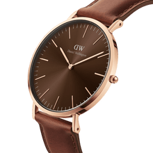 Load image into Gallery viewer, Daniel Wellington Classic 40 St Mawes Rose Gold &amp; Amber Watch