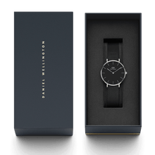 Load image into Gallery viewer, Daniel Wellington Petite 32 Ashfield Silver &amp; Black Watch