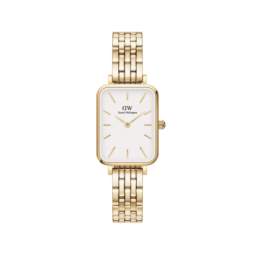 Daniel Wellington Quadro 20x26 5-Link Gold & White Watch
