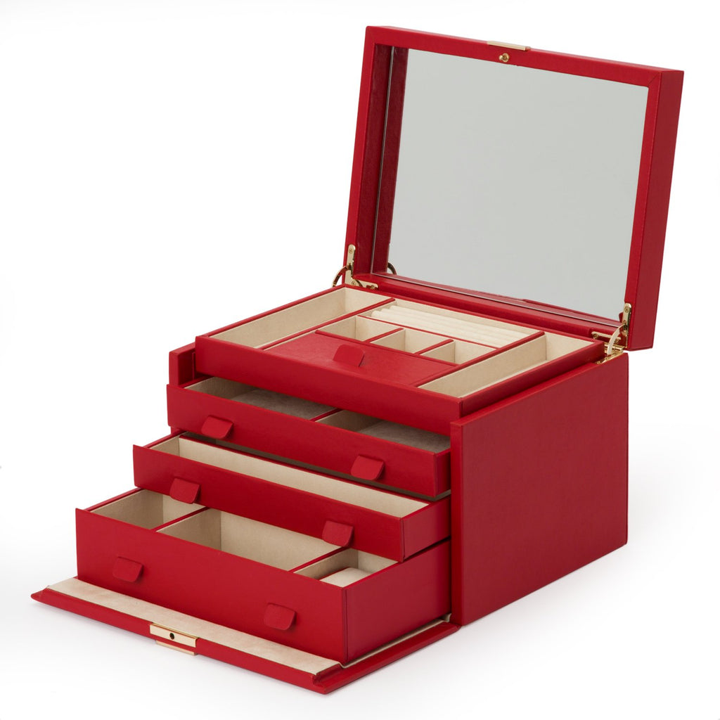 Wolf Palermo Large Jewellery Box  Red