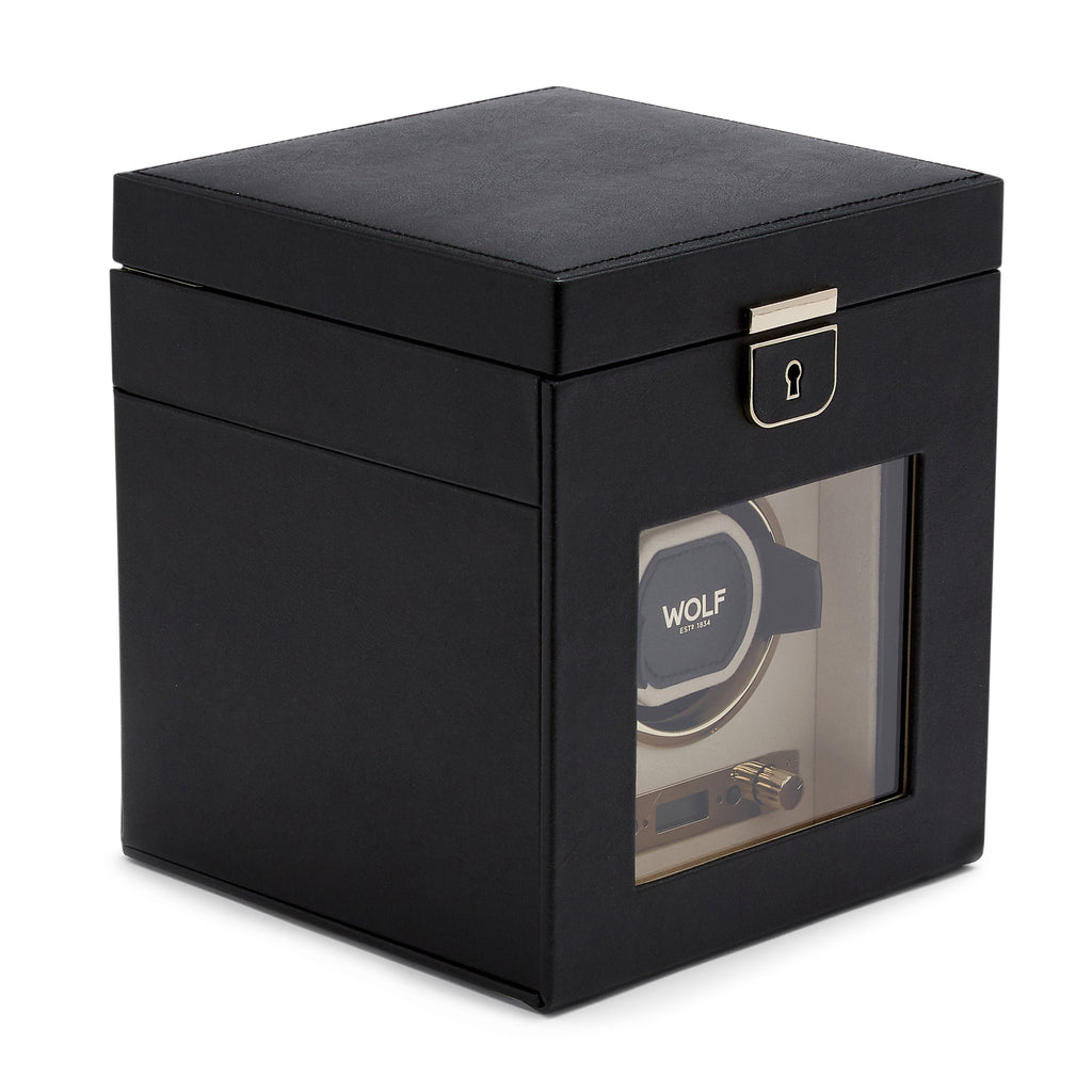 Wolf Palermo Single Watch Winder Black