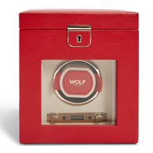 Load image into Gallery viewer, Wolf Palermo Single Watch Winder Red