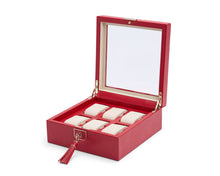 Load image into Gallery viewer, Wolf Palermo 6 Piece Watch Box Red