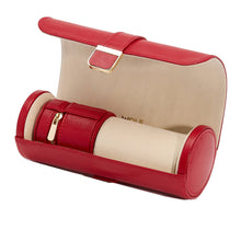 Load image into Gallery viewer, Wolf Palermo Double Watch Roll with Jewellery Pouch Red