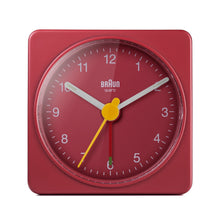 Load image into Gallery viewer, Braun Classic Travel Analogue Alarm Clock Red