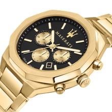 Load image into Gallery viewer, Maserati Stile Gold Chronograph Watch