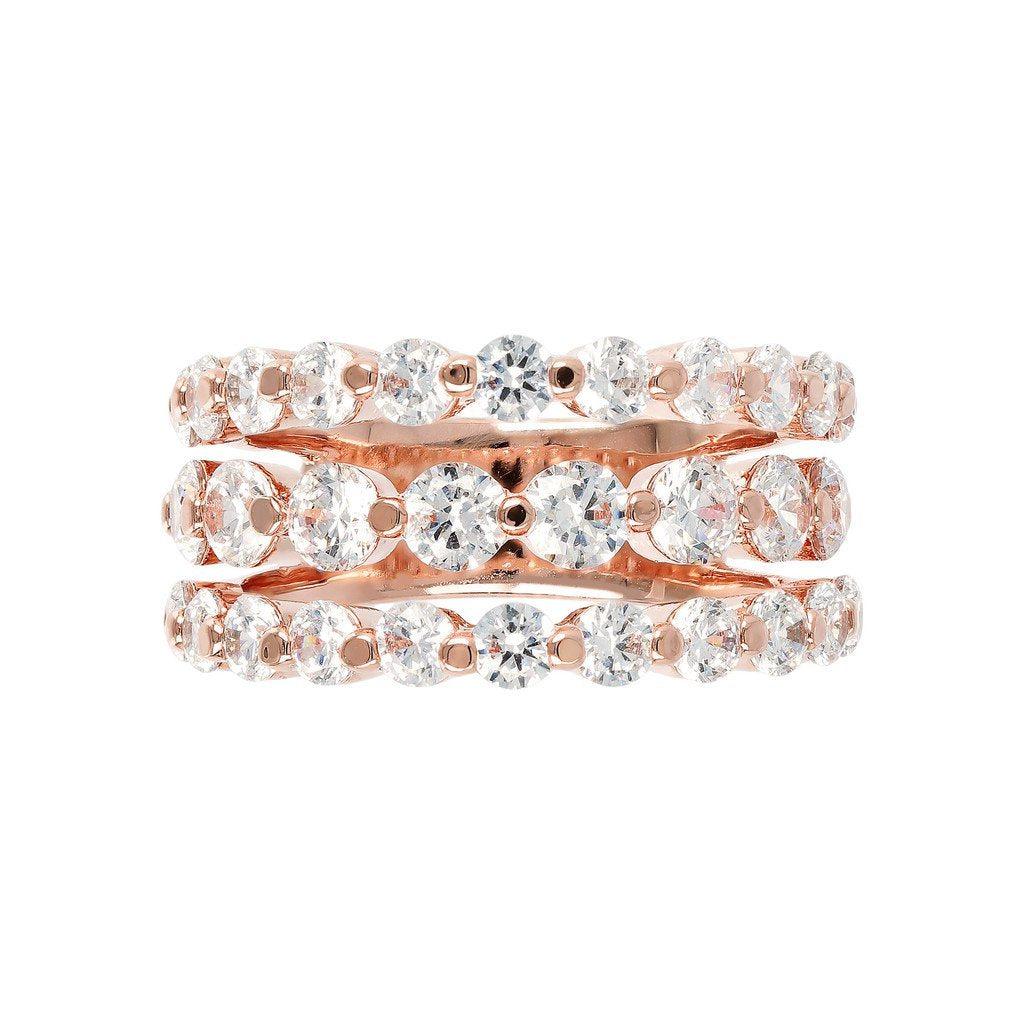 Bronzallure 3 Row Riviera Ring