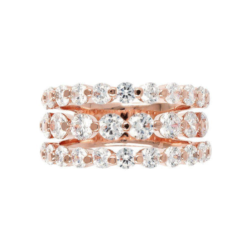 Bronzallure 3 Row Riviera Ring