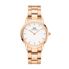 Load image into Gallery viewer, Daniel Wellington Iconic Link 36 Rose Gold &amp; White Watch