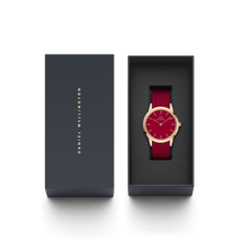 Load image into Gallery viewer, Daniel Wellington Iconic Motion Ruby 40 Rose Gold Red Watch