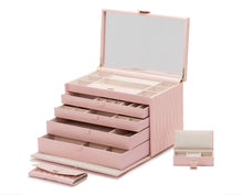 Load image into Gallery viewer, Wolf Caroline E-Large Jewellery Case Rose Quartz