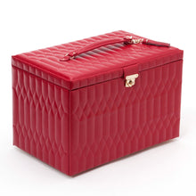 Load image into Gallery viewer, Wolf Caroline Extra Large Jewellery Case Red