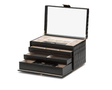 Load image into Gallery viewer, Wolf Caroline Large Jewellery Case Black